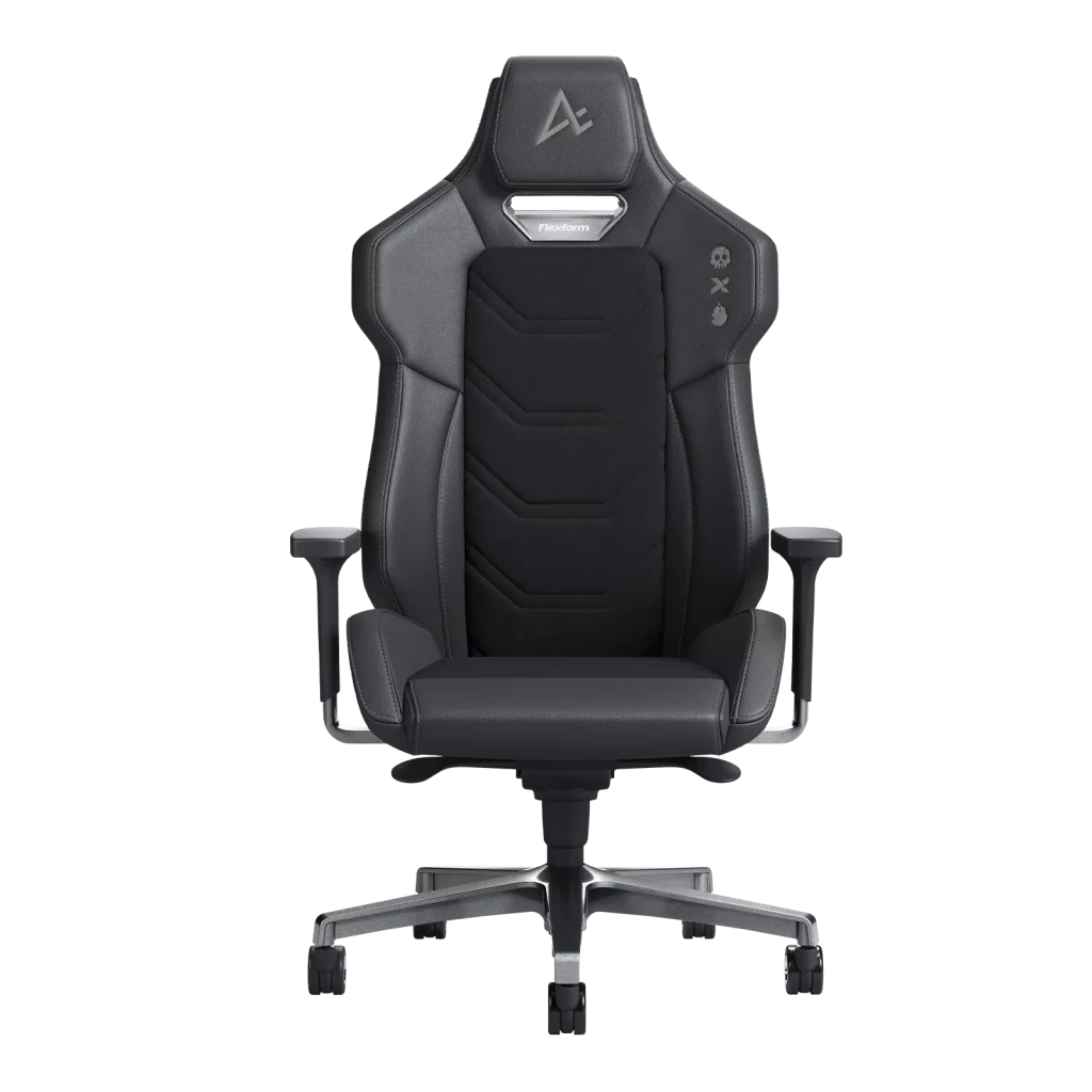 imagem dqa cadeira Flexform Alpha Pro All Black de frente